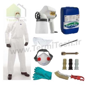 Kit Complet de Traitement du Bois Prêt à l'Emploi Avec 0.5 L d'Insecticide Sarpeco